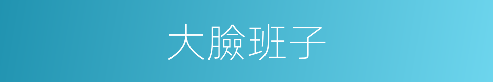 大臉班子的意思