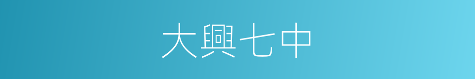 大興七中的同義詞