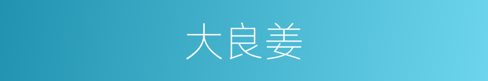 大良姜的同义词