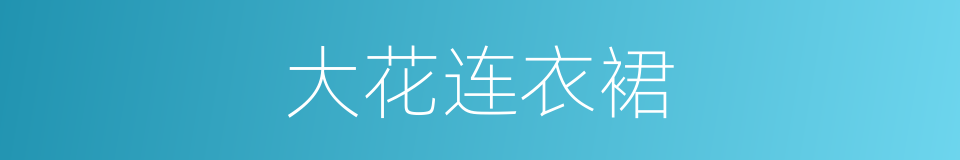 大花连衣裙的同义词