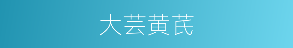 大芸黄芪的同义词