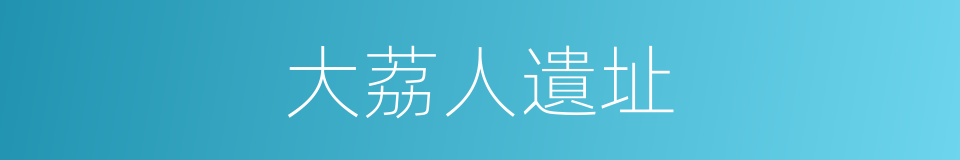 大荔人遺址的同義詞
