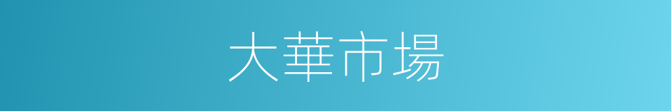 大華市場的同義詞