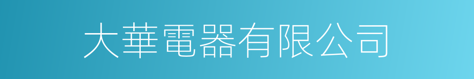 大華電器有限公司的同義詞