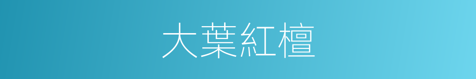 大葉紅檀的同義詞