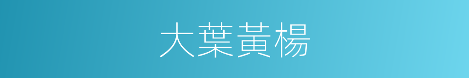 大葉黃楊的同義詞