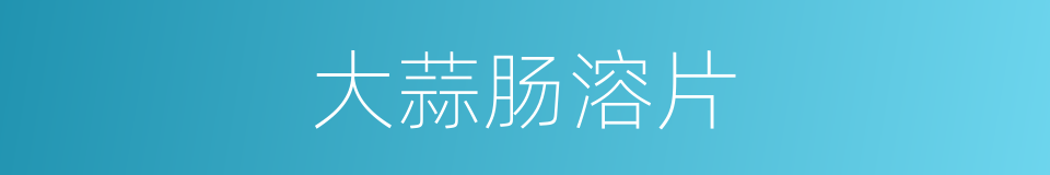 大蒜肠溶片的同义词