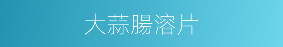 大蒜腸溶片的同義詞