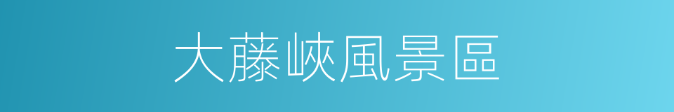 大藤峽風景區的同義詞