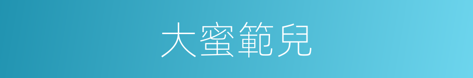 大蜜範兒的同義詞