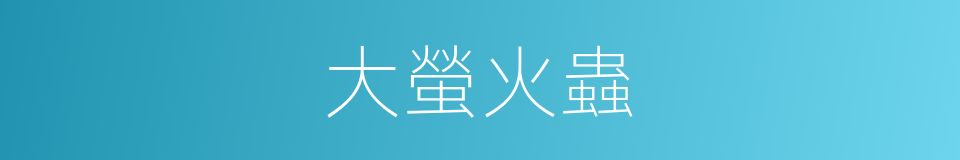 大螢火蟲的同義詞