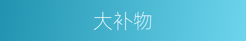 大补物的同义词