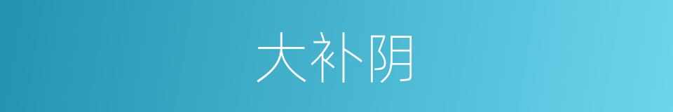 大补阴的同义词