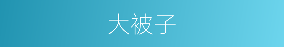 大被子的同义词