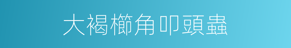 大褐櫛角叩頭蟲的同義詞