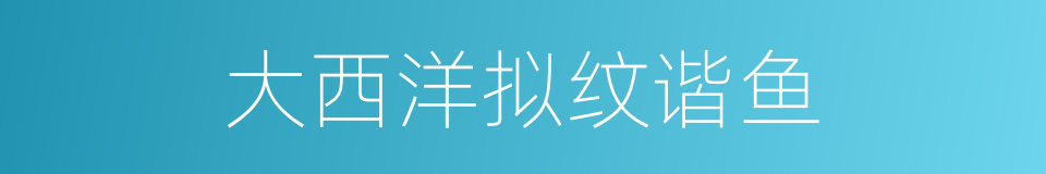 大西洋拟纹谐鱼的同义词
