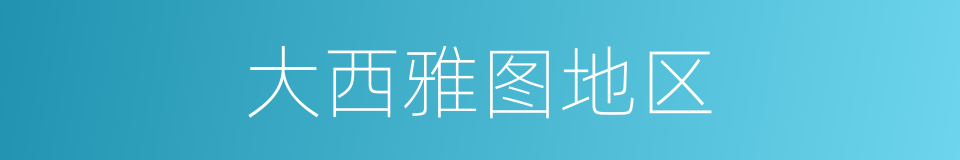 大西雅图地区的同义词