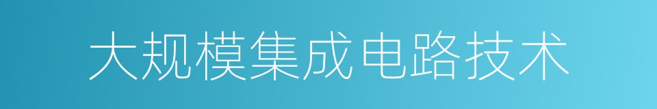 大规模集成电路技术的同义词