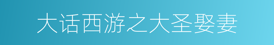 大话西游之大圣娶妻的同义词