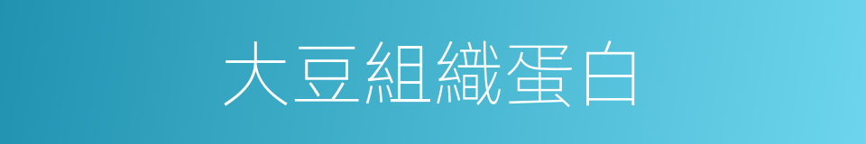 大豆組織蛋白的同義詞