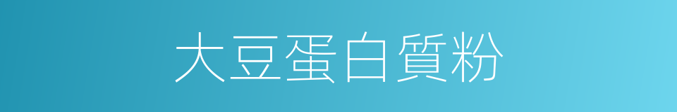 大豆蛋白質粉的同義詞