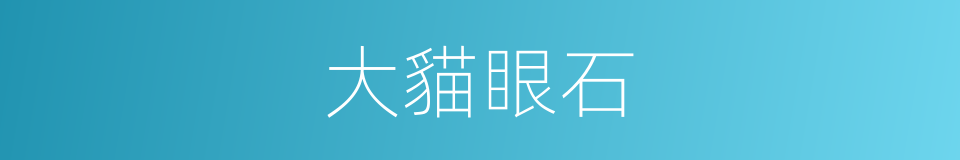 大貓眼石的同義詞