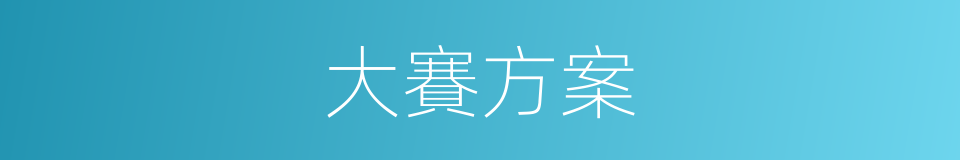 大賽方案的同義詞
