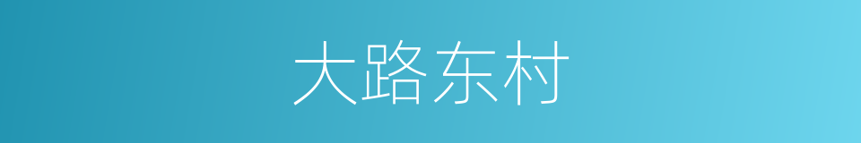 大路东村的同义词