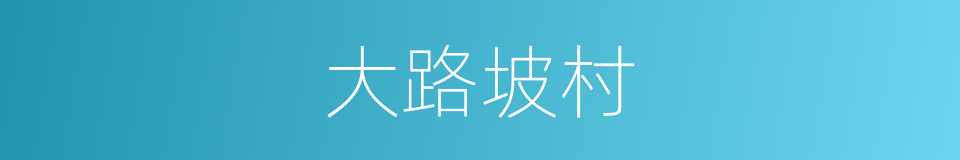 大路坡村的同义词