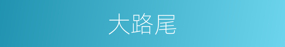 大路尾的同义词
