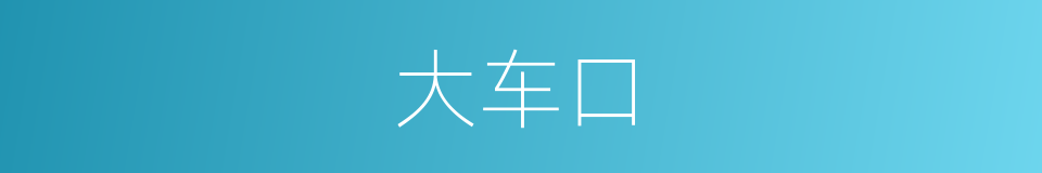 大车口的同义词