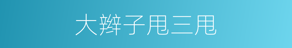 大辫子甩三甩的同义词
