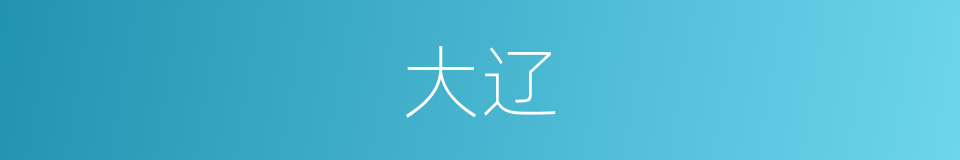 大辽的同义词