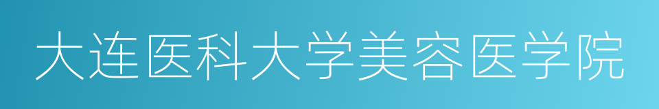 大连医科大学美容医学院的同义词