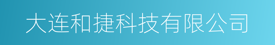 大连和捷科技有限公司的同义词