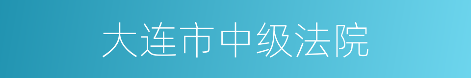 大连市中级法院的同义词