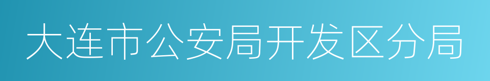 大连市公安局开发区分局的同义词