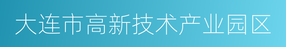 大连市高新技术产业园区的同义词