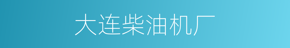 大连柴油机厂的同义词