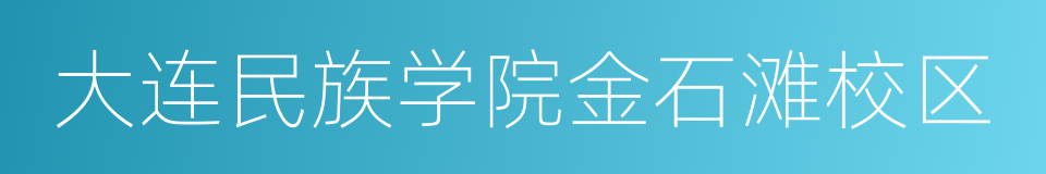 大连民族学院金石滩校区的同义词