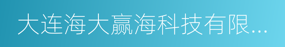 大连海大赢海科技有限公司的同义词