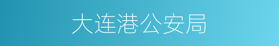 大连港公安局的同义词