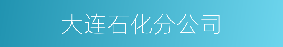 大连石化分公司的同义词