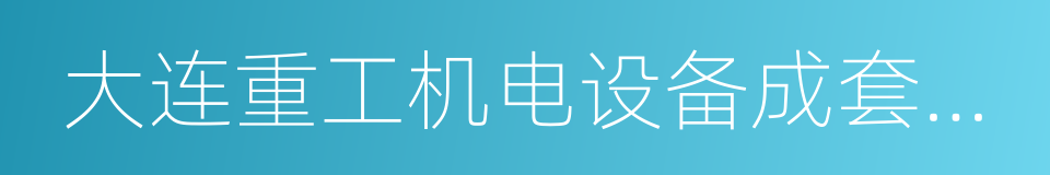 大连重工机电设备成套有限公司的同义词
