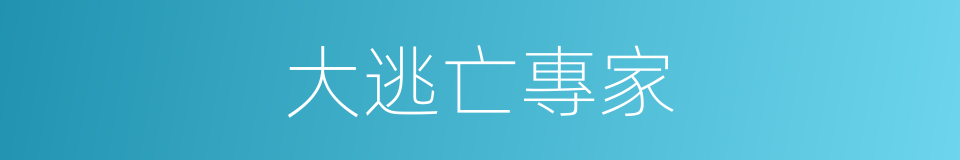 大逃亡專家的同義詞