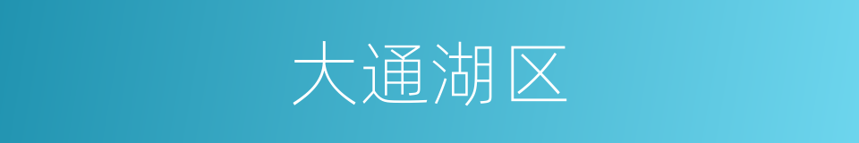 大通湖区的同义词