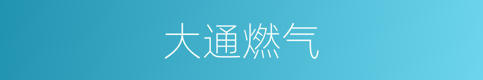 大通燃气的同义词