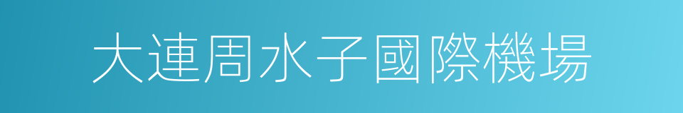 大連周水子國際機場的同義詞