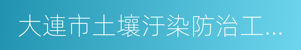 大連市土壤汙染防治工作方案的同義詞