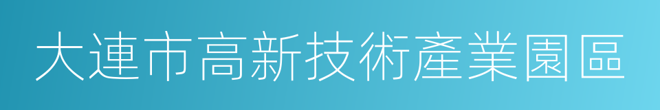 大連市高新技術產業園區的同義詞